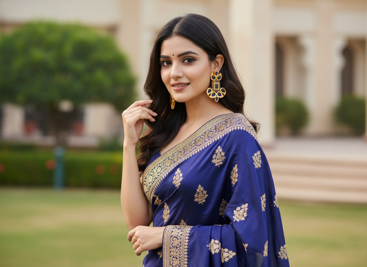Blue Designer Earrings Grab2Buy Mokshi Collections Grab2Buy