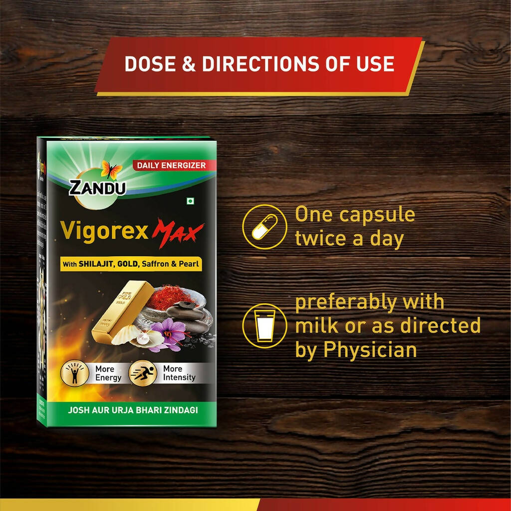 Zandu Vigorex Max Capsules - Grab2buy