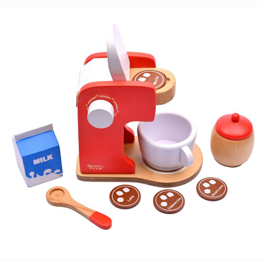 Nesta Toys Wooden Coffee Maker Toy - Multicolor - Grab2buy