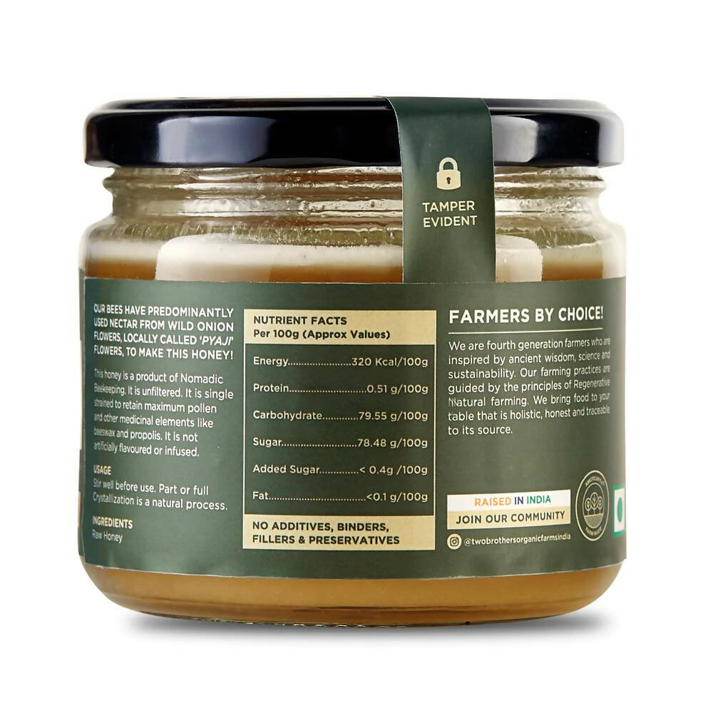 Two Brothers Organic Farms Wild Onion Flower (Pyaji) Honey, Raw Mono-Floral - Distacart