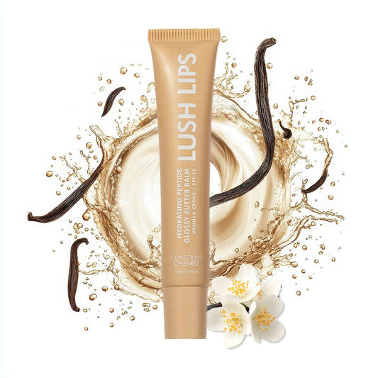 Conscious Chemist Peptide Lip Balm, Lush Lips with SPF15 - Vanilla Creme Grab2Buy Conscious Chemist Grab2Buy