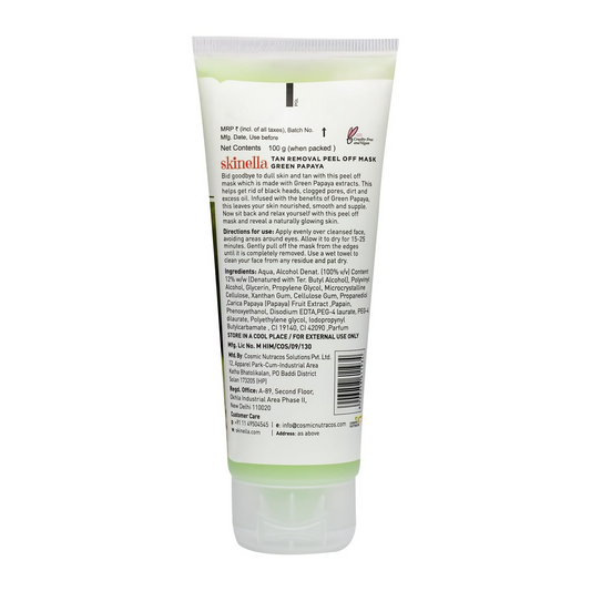 Skinella Tan Removal Peel Of Mask Green Papaya Grab2Buy Skinella Grab2Buy