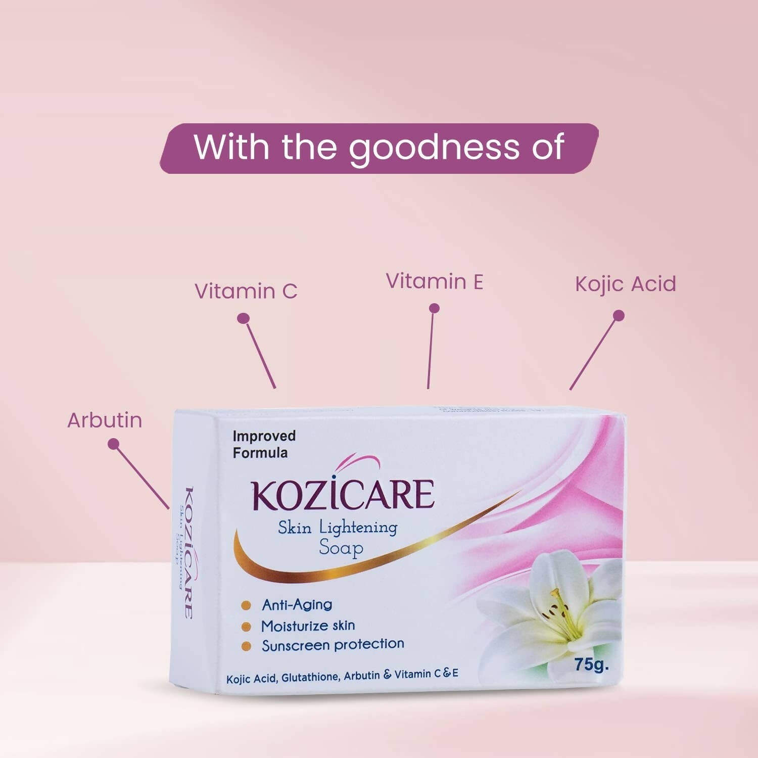 Healthvit Kozicare Skin Lightening Soap - Grab2buy