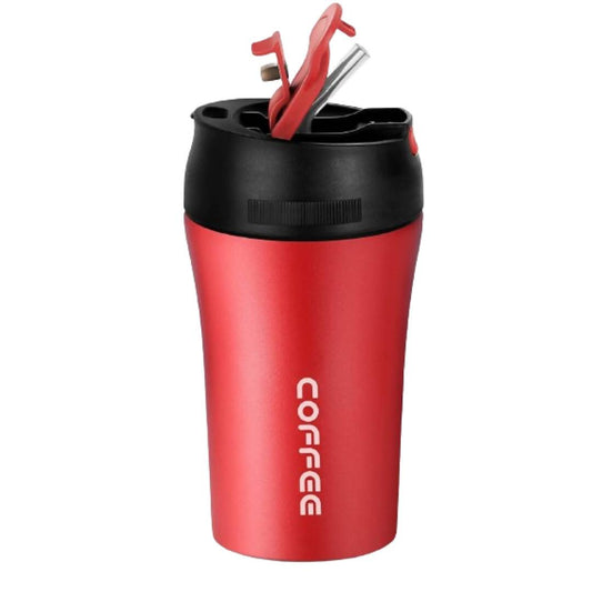 Wosta Reusable Travel Spill Proof Coffee Mug with Lid and Straw Tumbler - 400ml (Red) Grab2Buy Wosta Grab2Buy