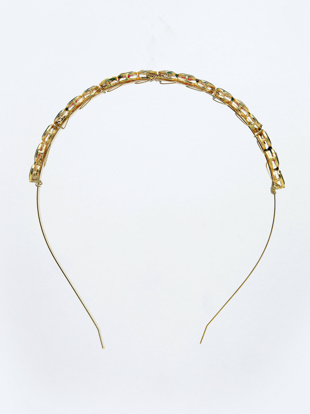 NVR Women's Multi colour Kundan Gold-Plated Embellished Hairband - Grab2buy