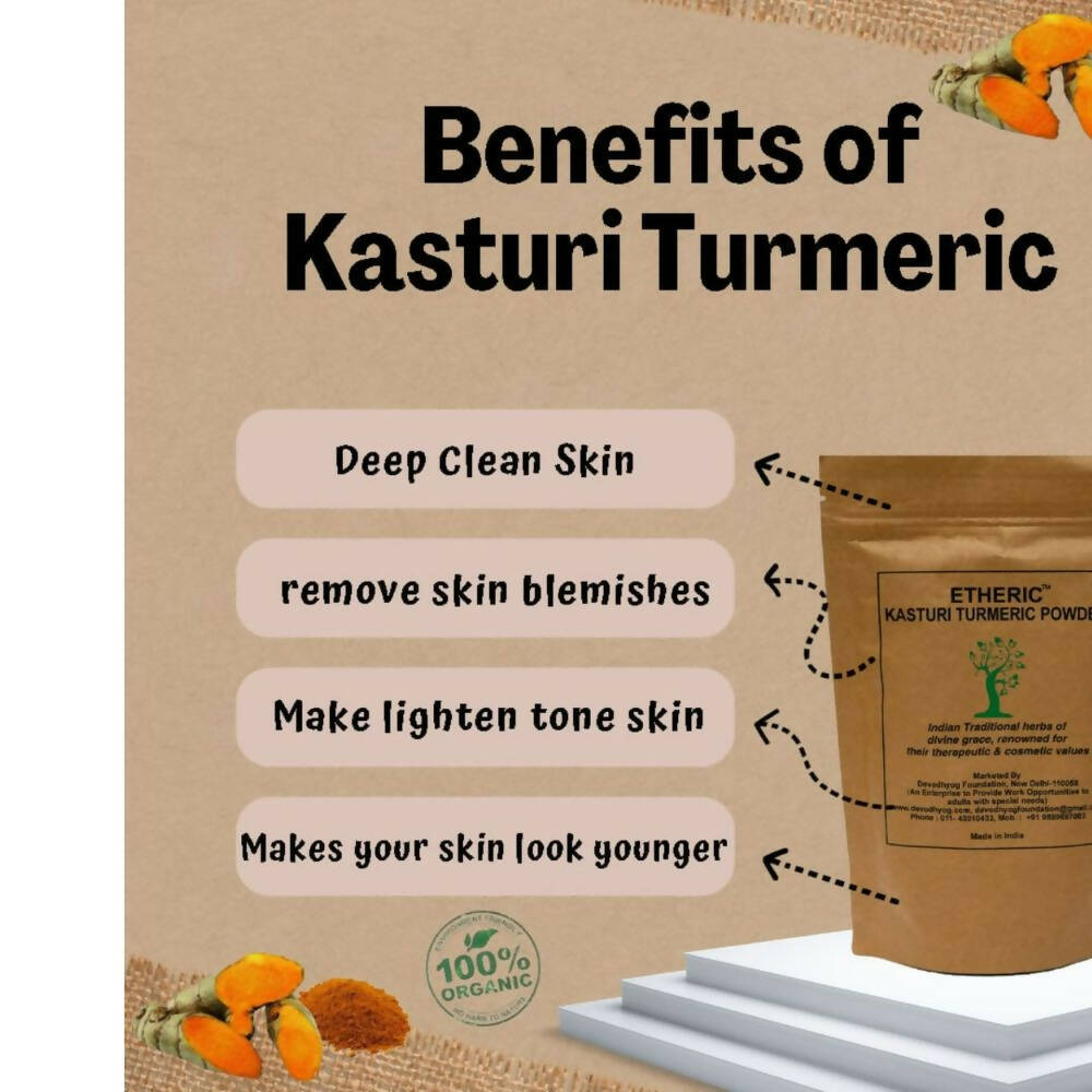 Etheric Wild Kasturi Turmeric Powder for Skin Care & Whitening - Grab2buy