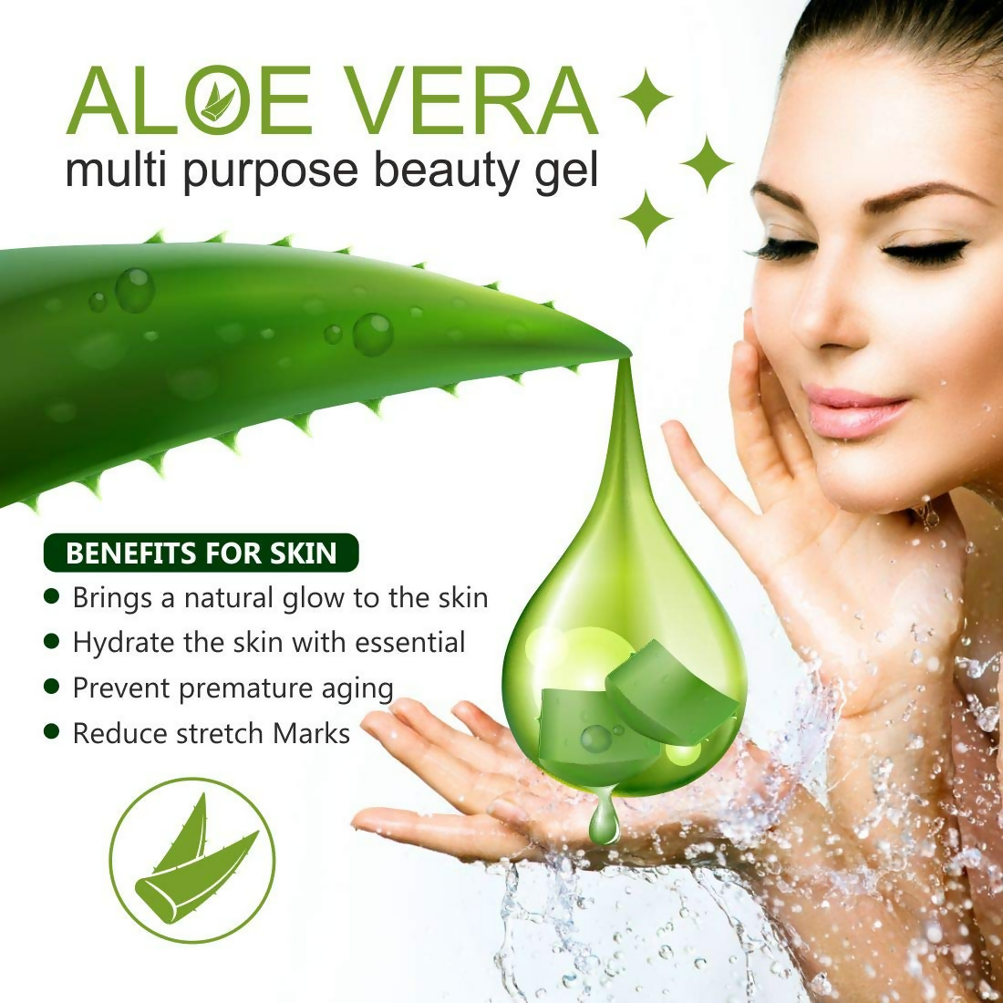 LA Organo Aloe Vera Gel for Face & Hair Moisturization and Papaya Skin Whitening Cream Combo - Grab2buy