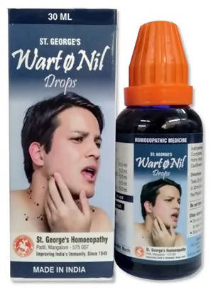 St. George’s Homeopathy Wart Q Nil Drops – Homeopathic Warts & Skin Growth Wellness Remedy