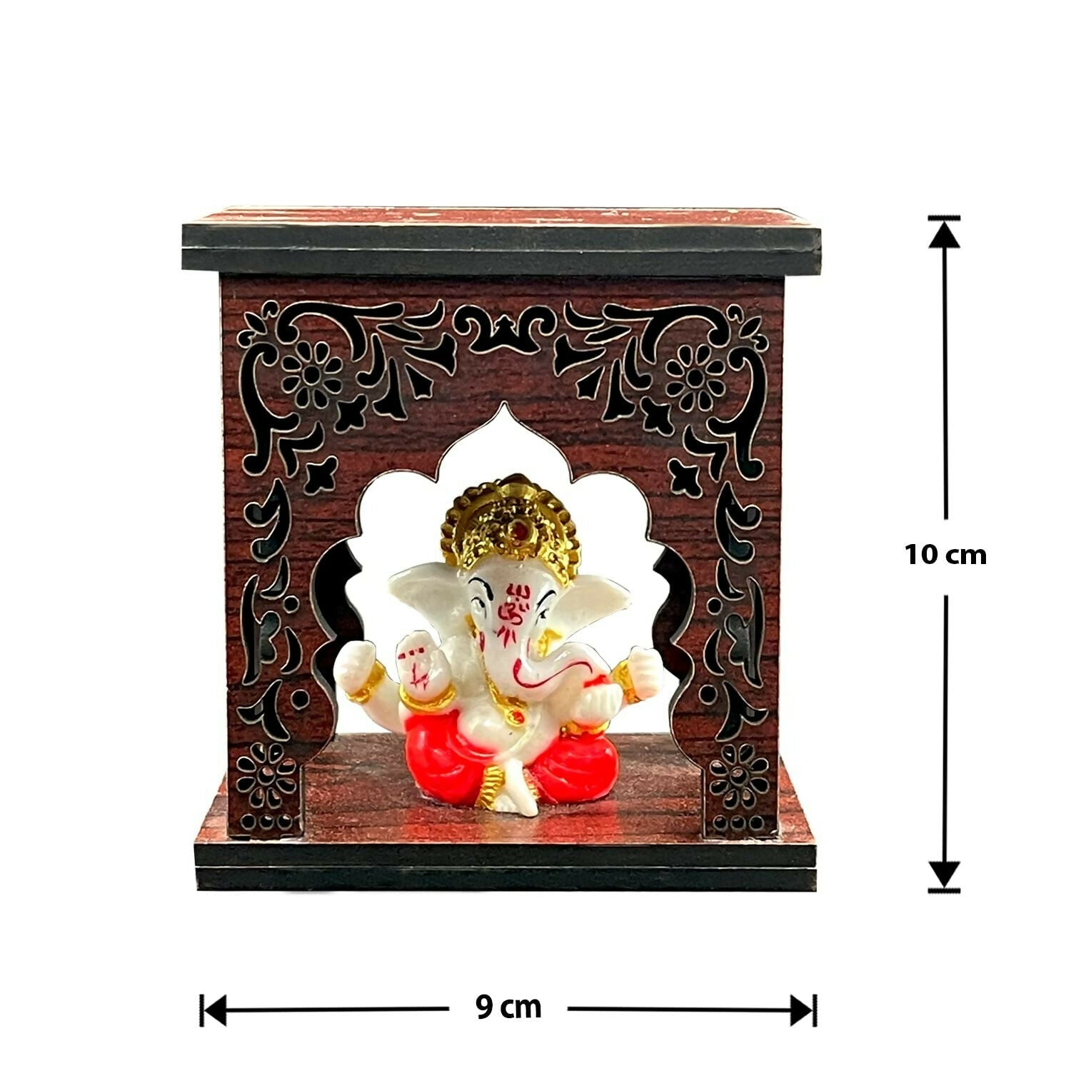 Expleasia, Exuberant & Luxury Decor Ganesha Idol With Wooden Temple - Grab2buy