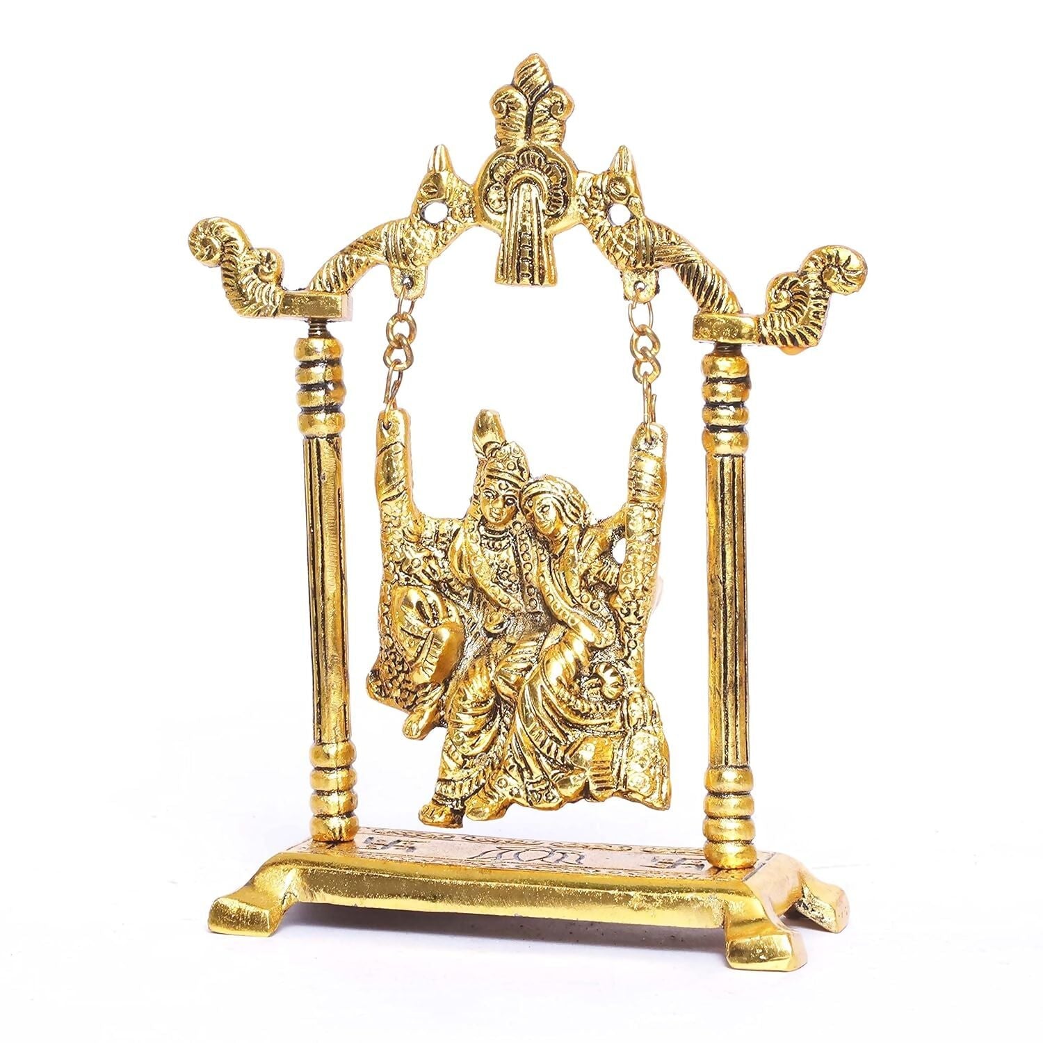 KridayKraft Radha Krishna on Swing jhula Metal Statue - Grab2buy