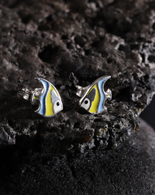 Premium Jwlry - Silver & Turquoise Toned Crystals Studded Rhodium - Plated Teardrop Shaped Handcrafted Drop Earrings - Wahe Jewels | Grab2Buy