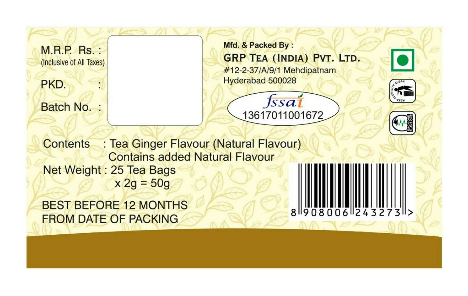 Tanza Tea Ginger Tea Bags - Grab2buy
