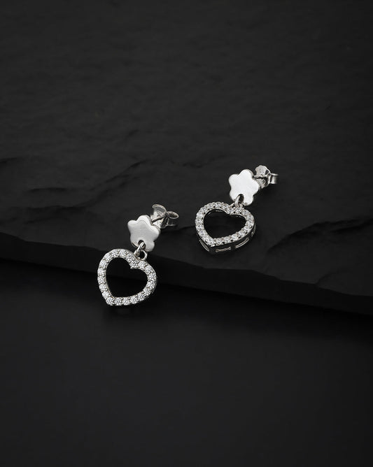 Gold-Polished With Pearl Floral Drop Earring - Wahe Jewels Noz2Toz