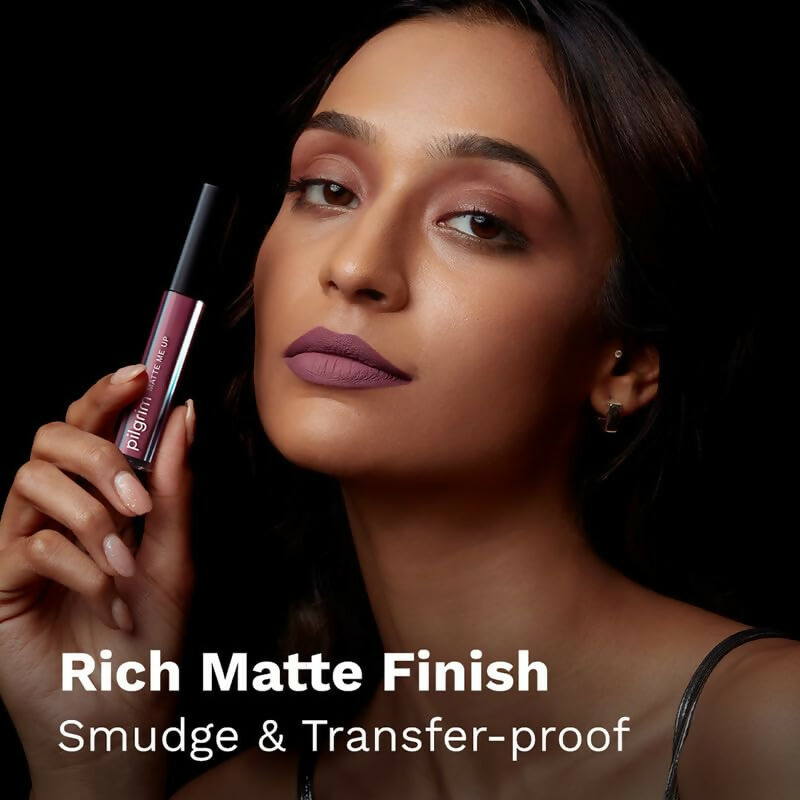 Pilgrim Liquid Matte Lipstick with Hyaluronic Acid - Mauve Desire - Grab2buy