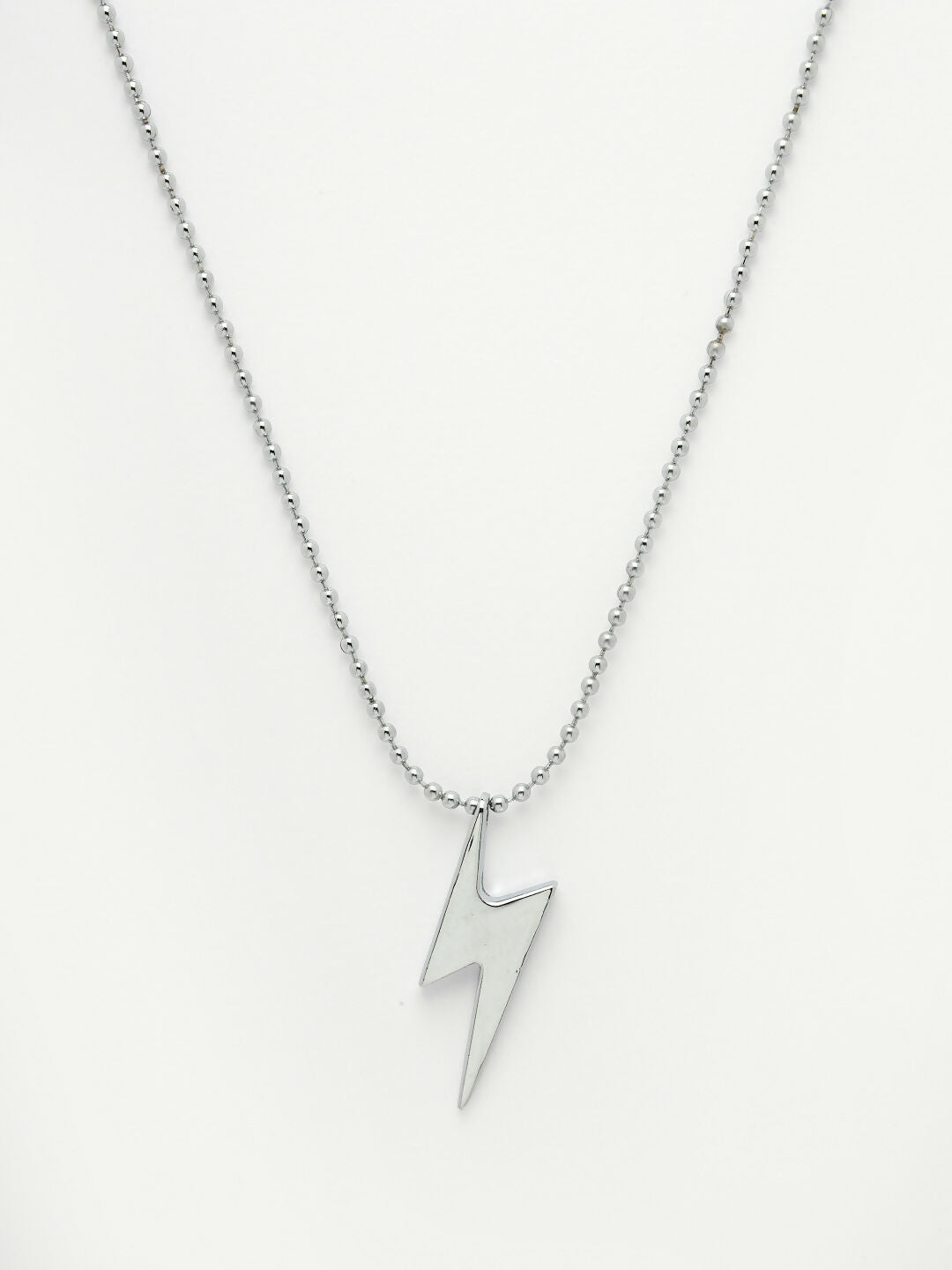 NVR Men's Set of 2 Black & Silver Flash Pendent With Chain - Grab2buy