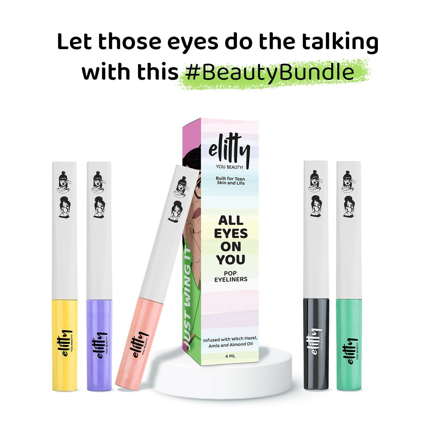 Elitty Eye Gotta Feeling Pop Color Eyeliner Combo - Grab2buy