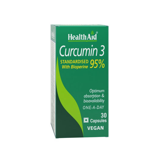 HealthAid Curcumin 3 Standardised with Bioperine 95% Capsules - Grab2buy