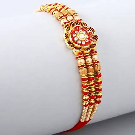 Fancy Meenakari Rakhi and Almond Treat Chocolate