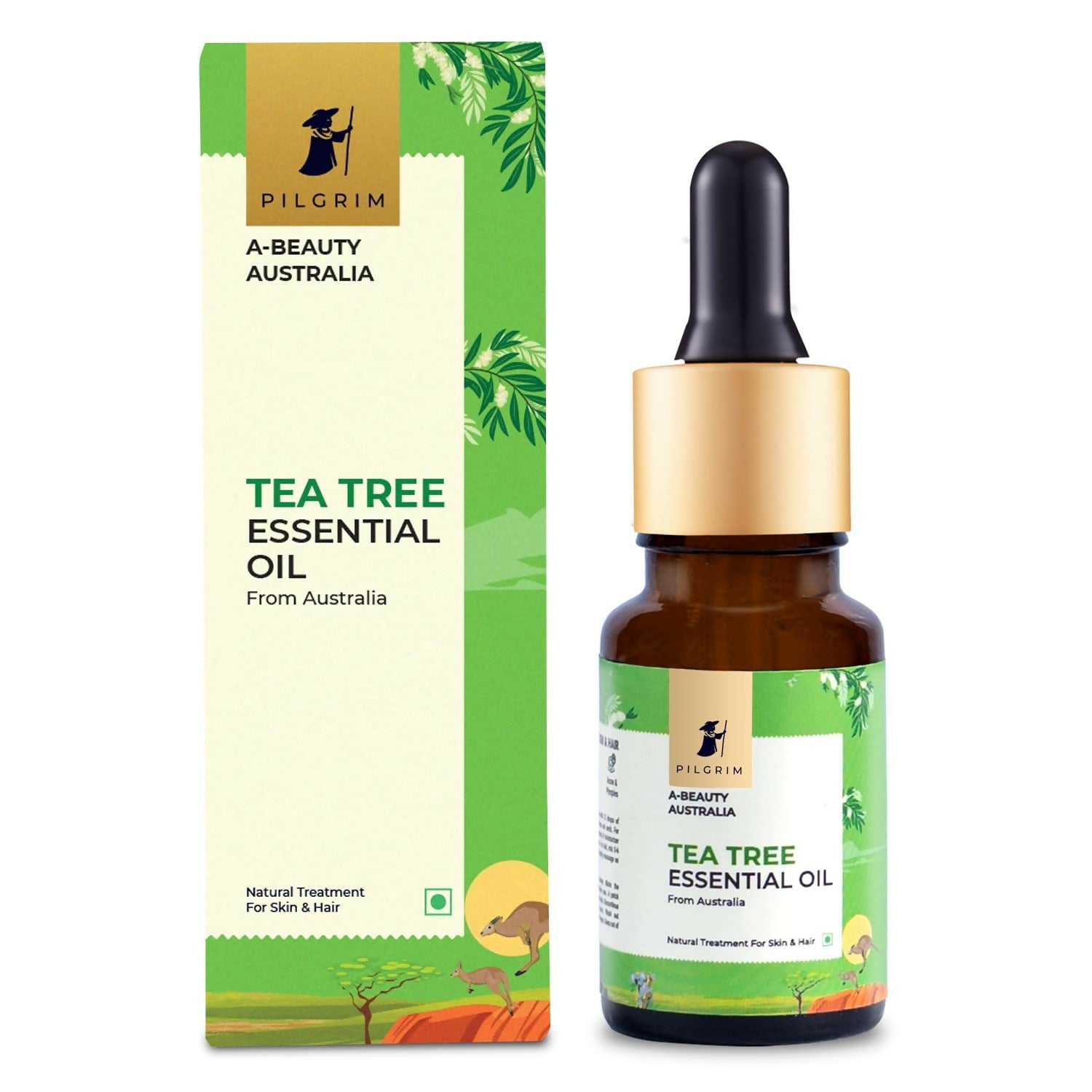 Pilgrim Australian Tea Tree Essential Oil For Hair, Skin Care, Acne & Pimples - Grab2buy