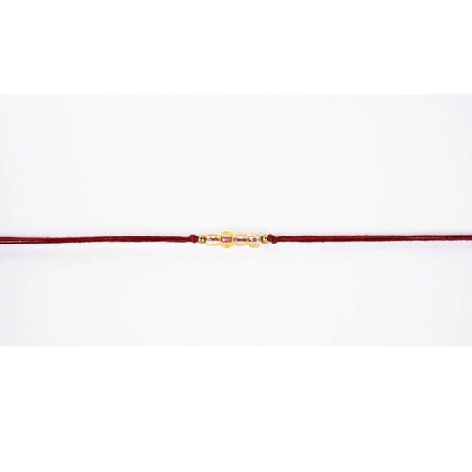Indianvibez Bodh Abundance & Prosperity Real Crystal Stone Rakhi With Authenticity Certificate