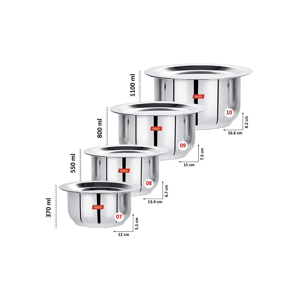 Sumeet Stainless Steel Tope with lids