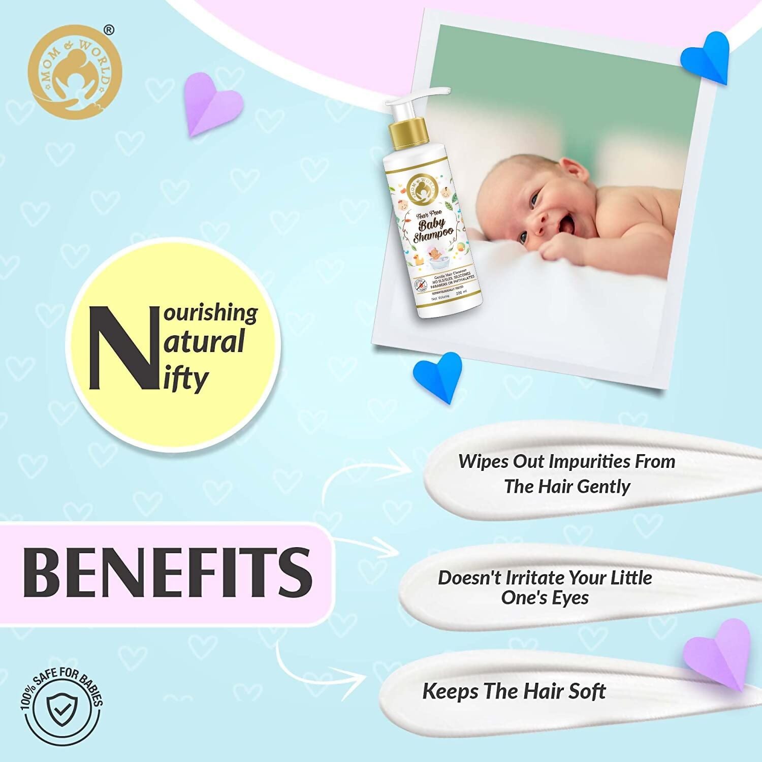 Mom & World Tear Free Baby Shampoo - Grab2buy