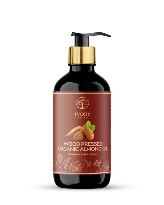 Ivory Natural Wood Pressed Organic Almond Oil , Premium Extra Virgin Oil - For Radiant Skin, Hair Wellness | Swadesiicart