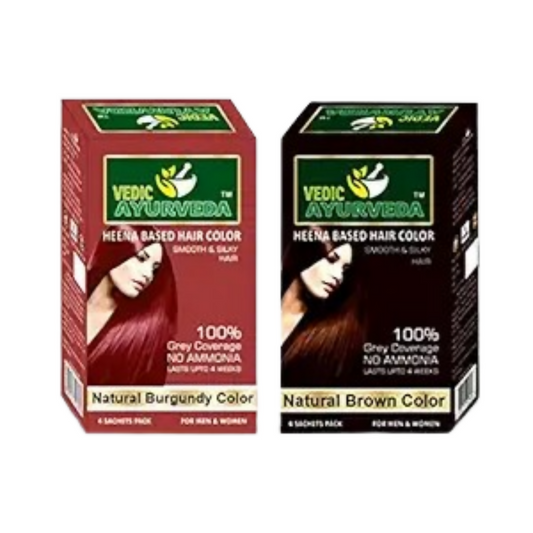 VedicAyurveda No Ammonia Burgundy & No Ammonia Dark Brown Hair Color Grab2Buy VedicAyurveda Grab2Buy