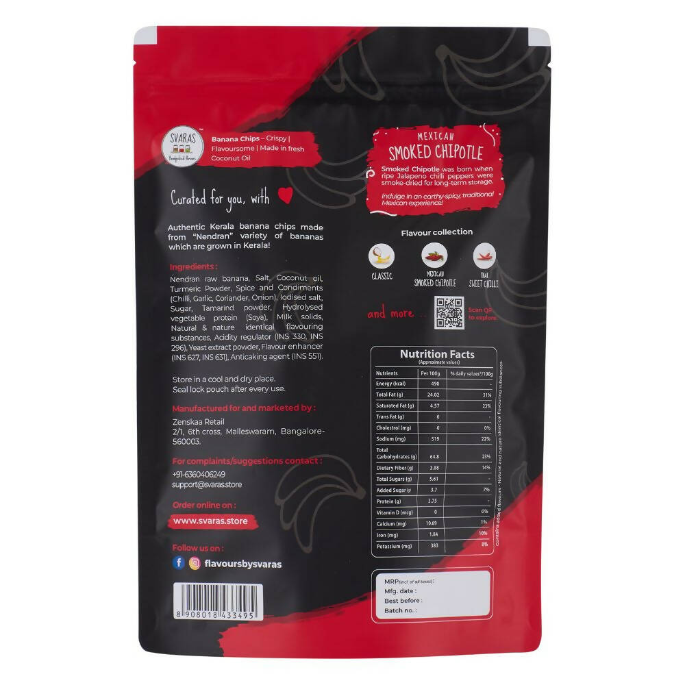 Svaras Kerala Banana Chips Smoked Chipotle - Grab2buy