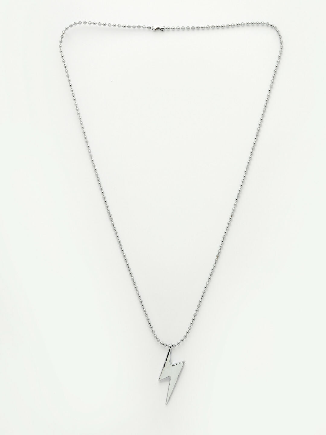NVR Men's Set of 2 Black & Silver Flash Pendent With Chain - Grab2buy
