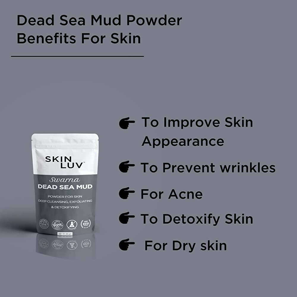 SkinLuv Swarna Dead Sea Mud Powder For Skin - Grab2buy