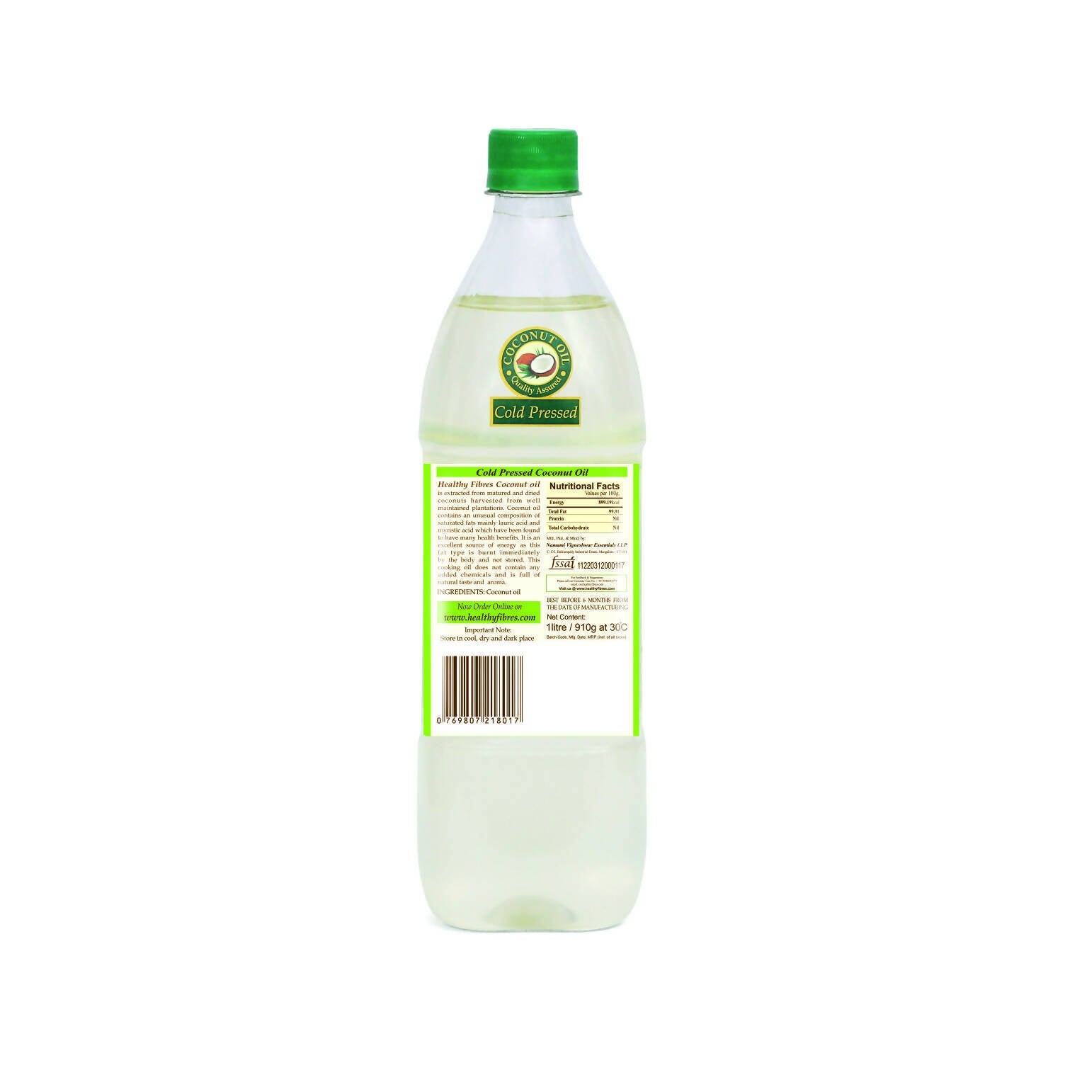 Healthy Fibres Cold Pressed Coconut Oil - Grab2buy