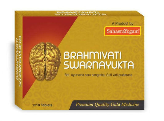 Sahasrayogam Brahmi Vati Swarna Yukta Capsules - Grab2buy