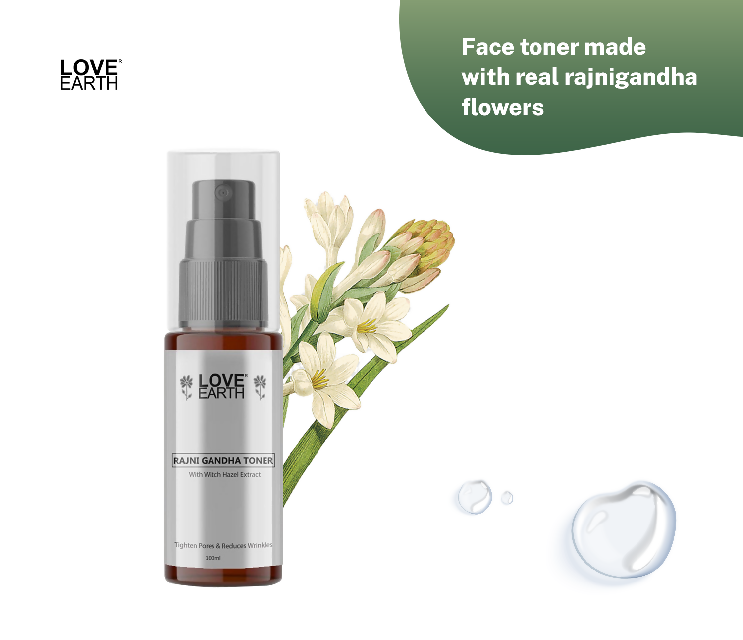 Love Earth Rajni Gandha Toner Face Mist - Grab2buy