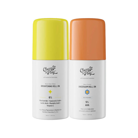 Chemist At Play Neck, Knee & Elbow Brightening + Aqua Under-Arm Roll-On Combo Grab2Buy Chemist At Play Grab2Buy