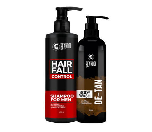 Beardo Hair Fall Control Shampoo & De-Tan Bodywash Combo - Grab2buy