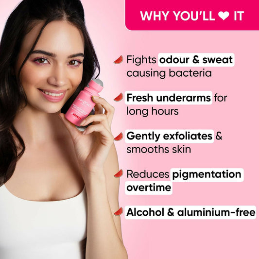 Dot & Key Watermelon Underarm Roll On Deodorant With 4% AHA + BHA Grab2Buy Dot & Key Grab2Buy