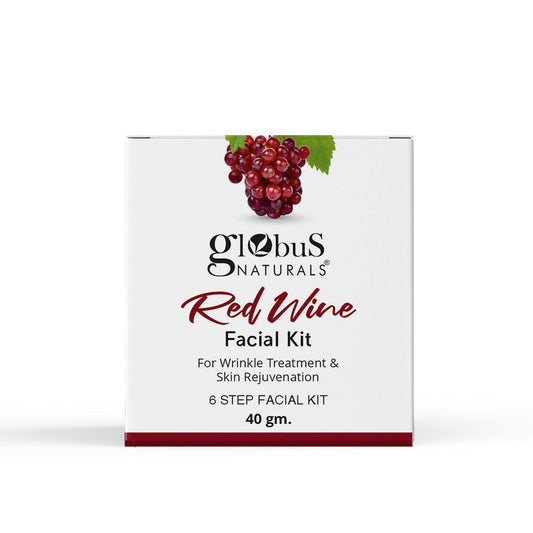 Globus Naturals Anti-Ageing Red Wine 6 Step Facial Kit | Swadesiicart