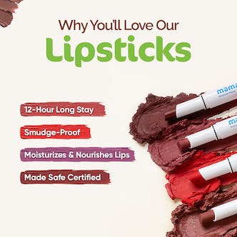 Mamaearth Moisture Matte Long Stay Lipstick-Pink Tulip - Distacart