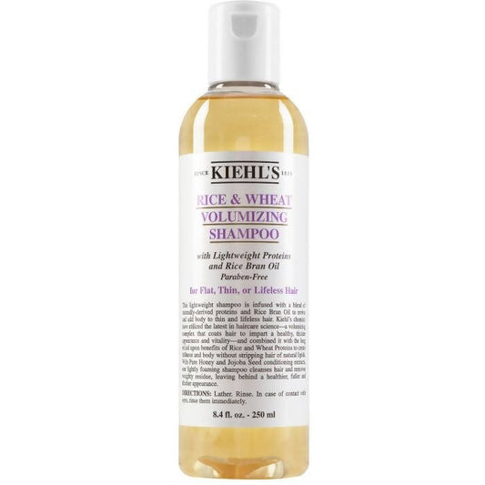 Kiehl's Rice And Wheat Volumizing Shampoo With Lightweight Proteins And Rice Bran Oil
