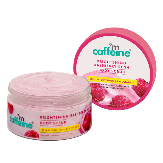 mcaffeine Brightening Raspberry Rush Body Scrub Removes Tan & Brightens Skin