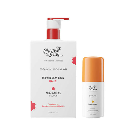 Chemist At Play Salicylic Acid Acne Body Wash & AHA Underarm Roll On Combo Grab2Buy Chemist At Play Grab2Buy