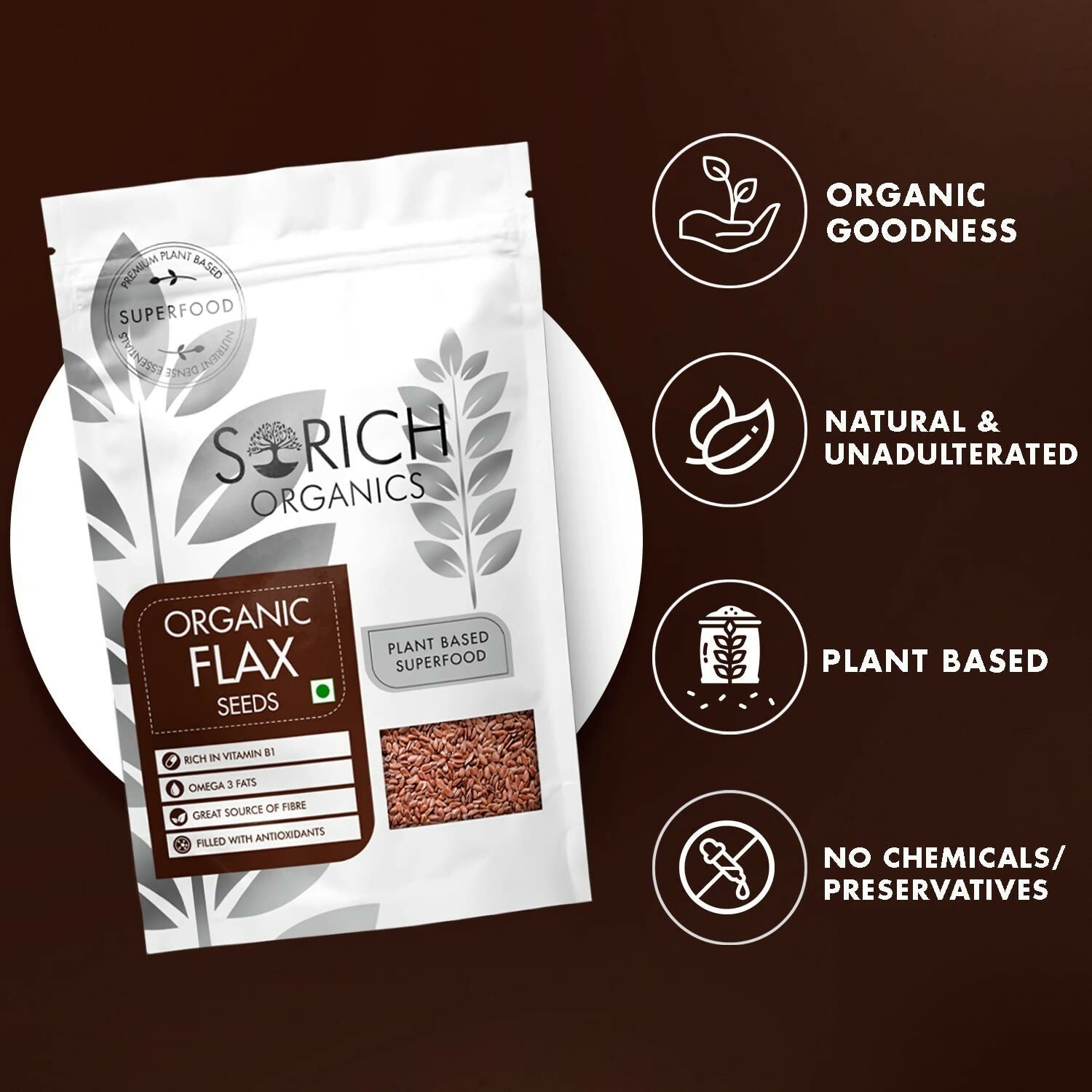 Sorich Organics Flax Seeds - Alsi Seeds - Grab2buy