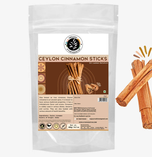 Organic Ayurvedistan Cassia Cinnamon Sticks - Grab2buy