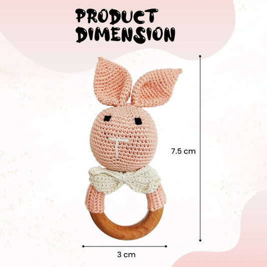 Matoyi Crochet Bunny Toy: Teether For Babies Grab2Buy Matoyi Grab2Buy