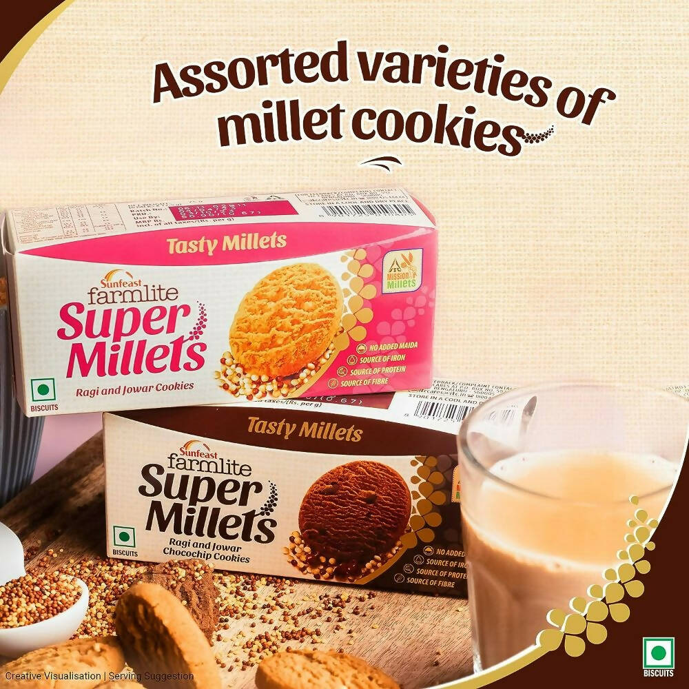 Sunfeast Farmlite Super Millets Chocochip Cookies - Grab2buy