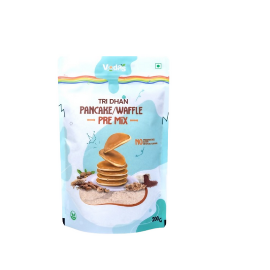 Vedas Kitchen Tri Dhan Waffle/Pancake Premix Grab2Buy Vedas Kitchen Grab2Buy