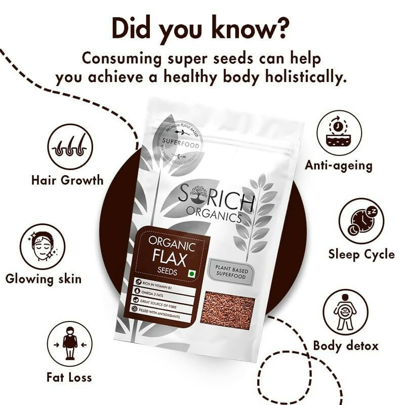Sorich Organics Flax Seeds - Alsi Seeds - Grab2buy