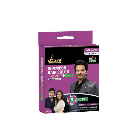 VCare Shampoo Hair Color Triple Plus - Black Color Grab2Buy VCare Grab2Buy