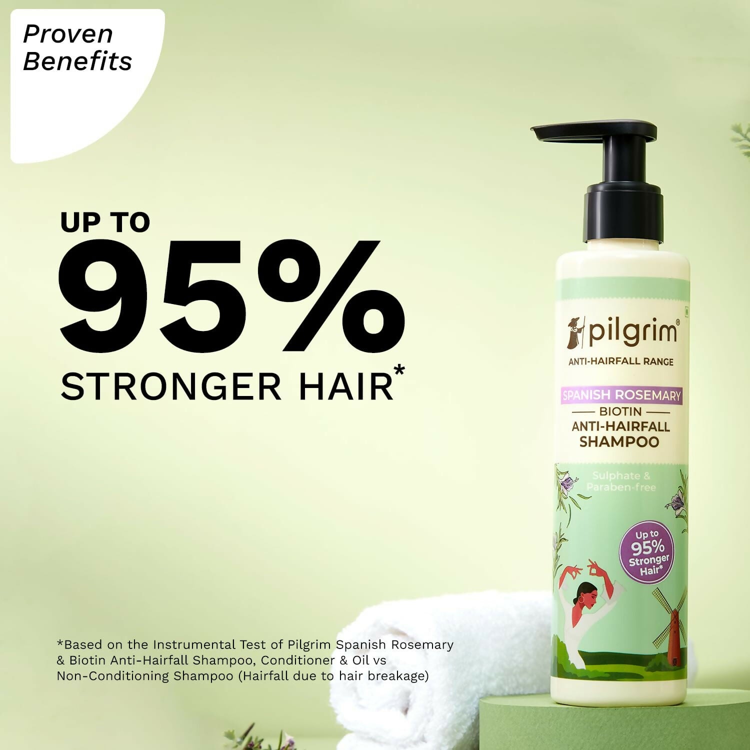 Pilgrim Spanish Rosemary & Biotin Anti Hairfall Shampoo For Reducing Hair Loss & Breakage - Grab2buy